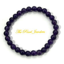 Load image into Gallery viewer, 7mm Amethyst Gemstone Beads Stretchy Bracelet