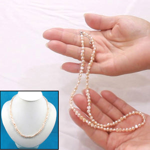 Pale Pink Baby Baroque Pearl Necklace – Adjustable with .925 Clasp