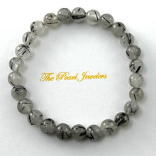 Load image into Gallery viewer, 7mm Black Rutilated Quartz Stretchy Bracelet