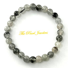 Load image into Gallery viewer, 7mm Black Rutilated Quartz Stretchy Bracelet