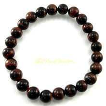 Load image into Gallery viewer, 8mm Brown Tiger Eye Gemstone Beads Stretchy Bracelet