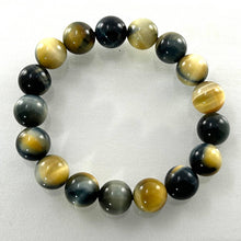 Load image into Gallery viewer, 10mm Blue Tiger Eye Gemstone Stretch Bracelet
