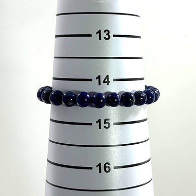 7mm Lapis Lazuli Beads Stretchy Bracelet