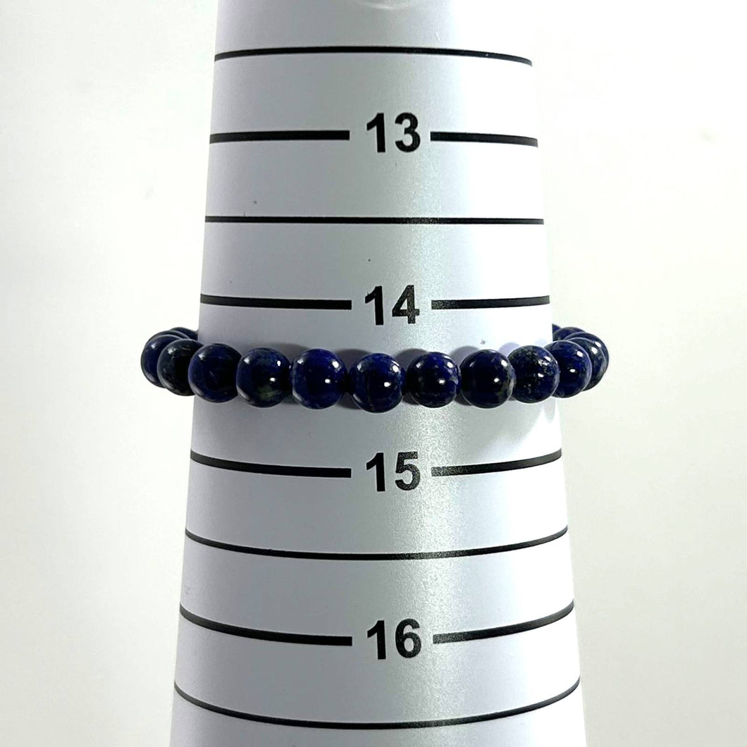 7mm Lapis Lazuli Beads Stretchy Bracelet