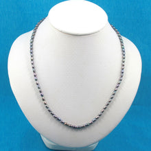 Load image into Gallery viewer, Mini Peacock-Gray Rice Pearl Necklace with Adjustable Silver Clasp