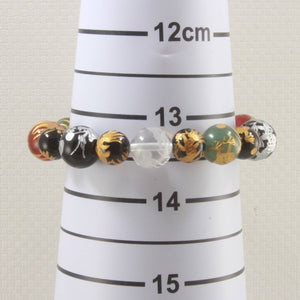 8–10mm Mix Gemstone Dragon Beads Bracelet