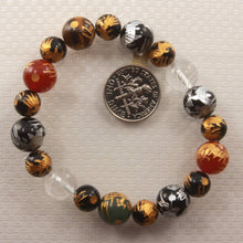Load image into Gallery viewer, 8–10mm Mix Gemstone Dragon Beads Bracelet