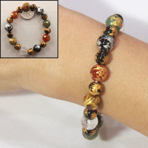 8–10mm Mix Gemstone Dragon Beads Bracelet