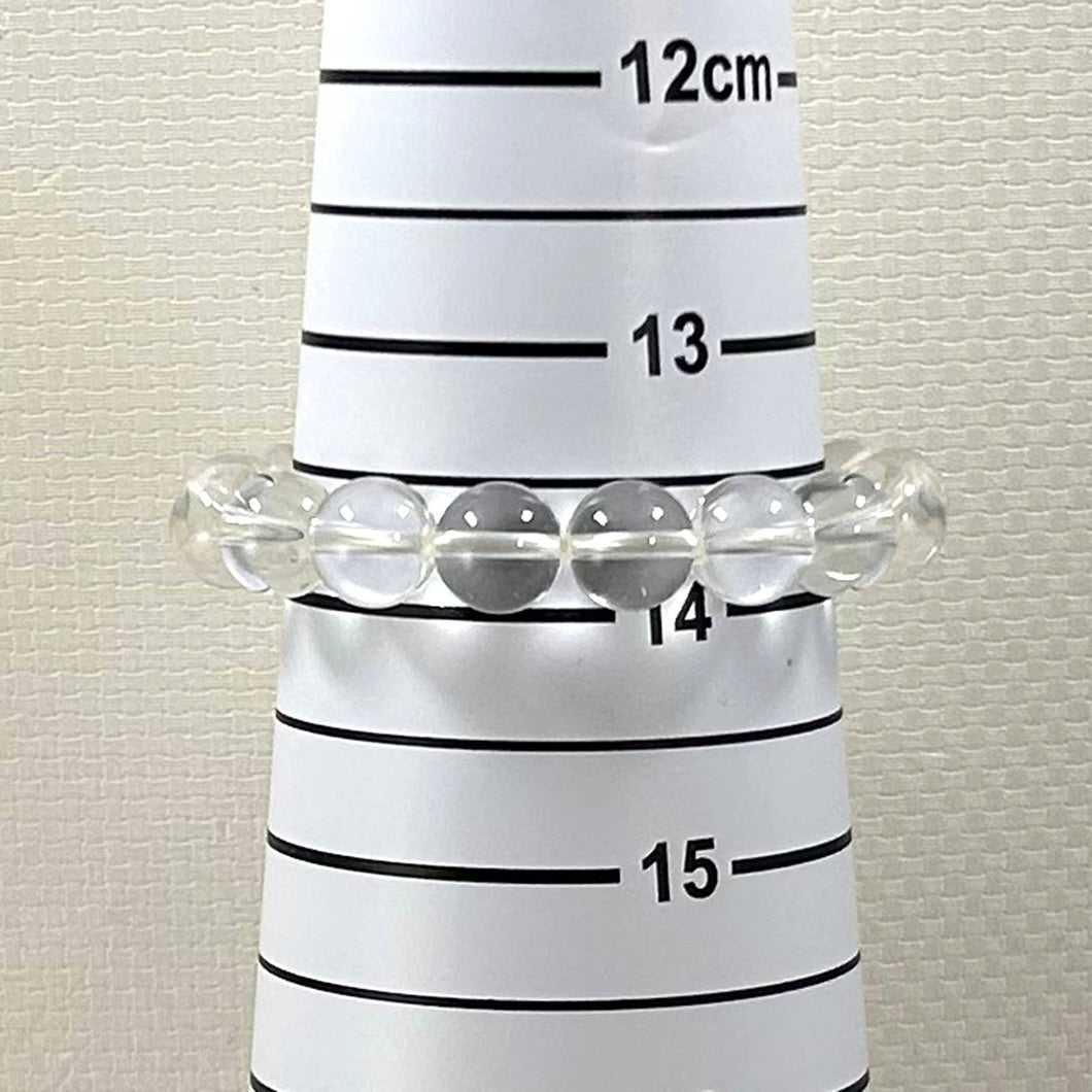 10mm Clear Crystal Quartz Gemstone Beads Stretchy Bracelet