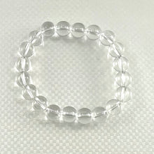 Load image into Gallery viewer, 10mm Clear Crystal Quartz Gemstone Beads Stretchy Bracelet