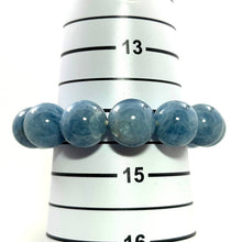 Load image into Gallery viewer, 14mm Aquamarine Beads Stretchy Bracelet