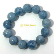 Load image into Gallery viewer, 14mm Aquamarine Beads Stretchy Bracelet