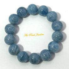 Load image into Gallery viewer, 14mm Aquamarine Beads Stretchy Bracelet