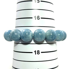 Load image into Gallery viewer, 14mm Aquamarine Beads Stretchy Bracelet