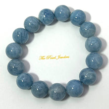 Load image into Gallery viewer, 14mm Aquamarine Beads Stretchy Bracelet