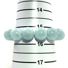 Load image into Gallery viewer, 14mm Aquamarine Beads Stretchy Bracelet – Elegant Version