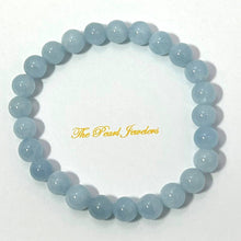Load image into Gallery viewer, 7mm Aquamarine Beads Stretchy Bracelet
