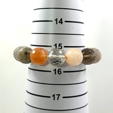 Load image into Gallery viewer, 14mm Faceted Multicolor Rutilated Quartz Bracelet