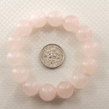 Load image into Gallery viewer, 12mm Rose Quartz Gemstone Beads Stretchy Bracelet
