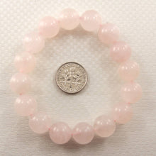 Load image into Gallery viewer, 12mm Rose Quartz Gemstone Beads Stretchy Bracelet