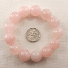 Load image into Gallery viewer, 14mm Rose Quartz Gemstone Beads Stretchy Bracelet