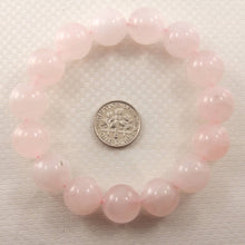 Load image into Gallery viewer, 14mm Rose Quartz Gemstone Beads Stretchy Bracelet