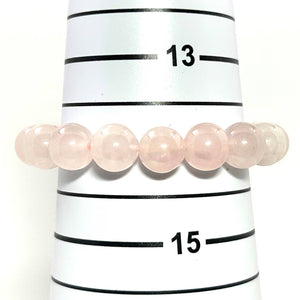 10mm Rose Quartz Gemstone Beads Stretchy Bracelet