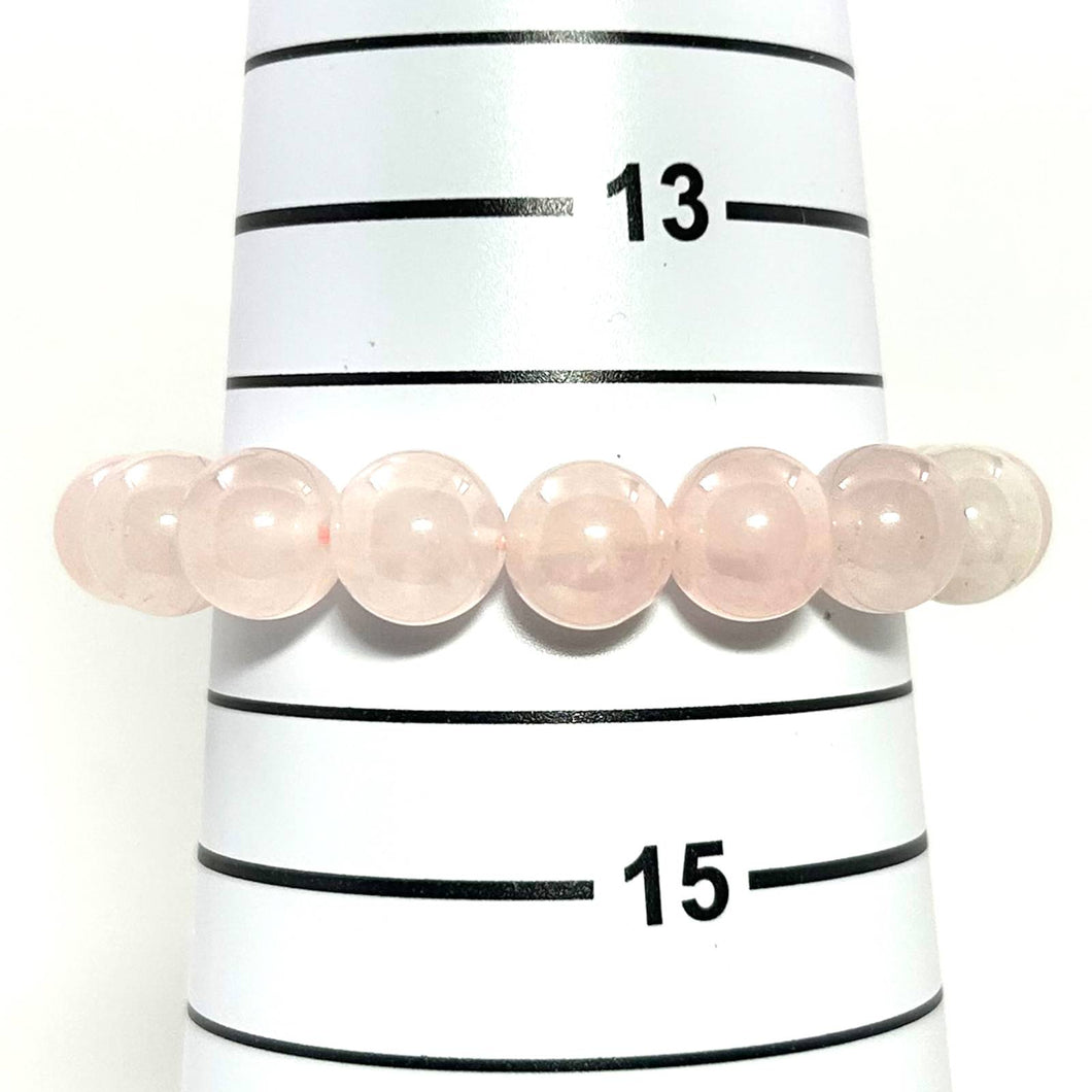 10mm Rose Quartz Gemstone Beads Stretchy Bracelet