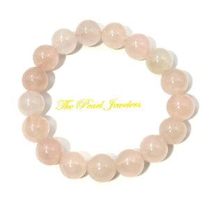 10mm Rose Quartz Gemstone Beads Stretchy Bracelet