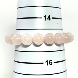 10mm Rose Quartz Gemstone Beads Stretchy Bracelet