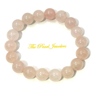 10mm Rose Quartz Gemstone Beads Stretchy Bracelet