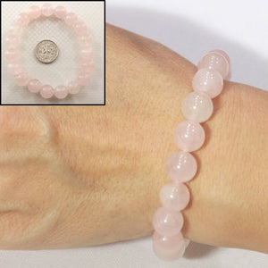 10mm Rose Quartz Gemstone Beads Stretchy Bracelet