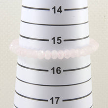 Load image into Gallery viewer, 4x6mm Rose Quartz Roundel Faceted Beads Bracelet