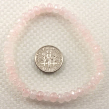 Load image into Gallery viewer, 4x6mm Rose Quartz Roundel Faceted Beads Bracelet