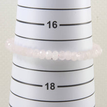 Load image into Gallery viewer, 4x6mm Rose Quartz Roundel Faceted Beads Bracelet
