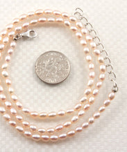 Load image into Gallery viewer, Natural Pink Freshwater Pearl Necklace with Silver Clasp