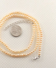 Load image into Gallery viewer, Pink Mini Pearl Adjustable Necklace – .925 Silver Clasp