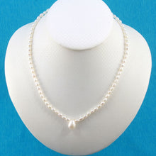Load image into Gallery viewer, White Freshwater Pearl Necklace with Pendant &amp; Silver Clasp