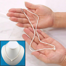 Load image into Gallery viewer, White Freshwater Pearl Pendant Necklace .925 Silver Clasp