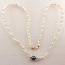 Load image into Gallery viewer, Black Pearl Pendant with 14k Gold Accents Necklace