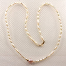 Load image into Gallery viewer, Pink Pearl Pendant Necklace – 14k Gold Details