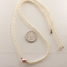 Load image into Gallery viewer, Pink Pearl Pendant Necklace – 14k Gold Details