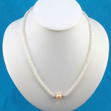 Yellow Pearl Pendant Necklace – 14k Gold Choker