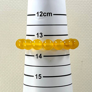 10mm Golden Agate Gemstone Stretch Bracelet