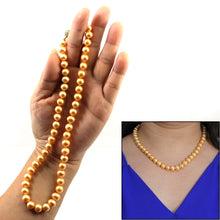 Load image into Gallery viewer, Golden Freshwater Cultured Pearl Necklace with Magnet Clasp