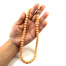 Load image into Gallery viewer, Golden Freshwater Cultured Pearl Necklace with Magnet Clasp