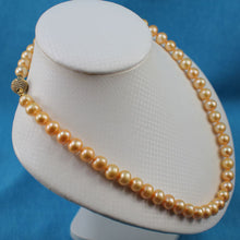 Load image into Gallery viewer, Golden Freshwater Cultured Pearl Necklace with Magnet Clasp