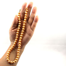 Load image into Gallery viewer, Golden Freshwater Cultured Pearl Necklace with Magnet Clasp