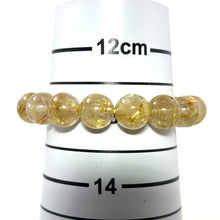 Load image into Gallery viewer, 10mm Golden Rutilated Quartz Stretch Bracelet
