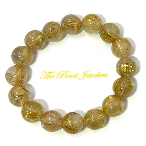 10mm Golden Rutilated Quartz Stretch Bracelet